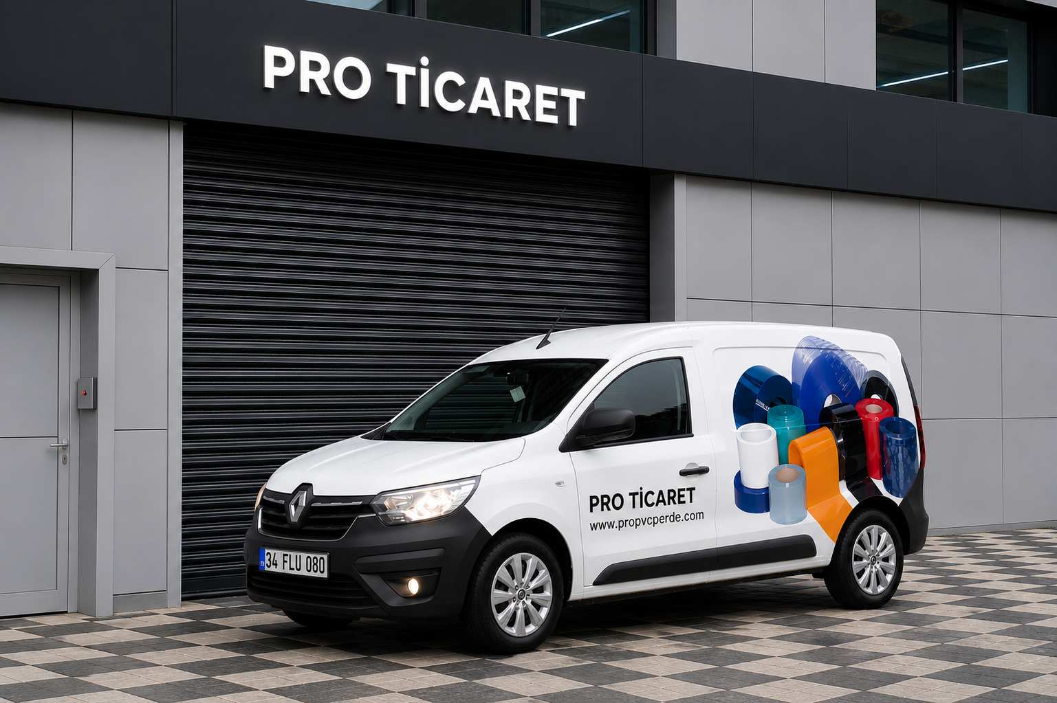 Pro Ticaret PVC Perde saha hizmet aracı