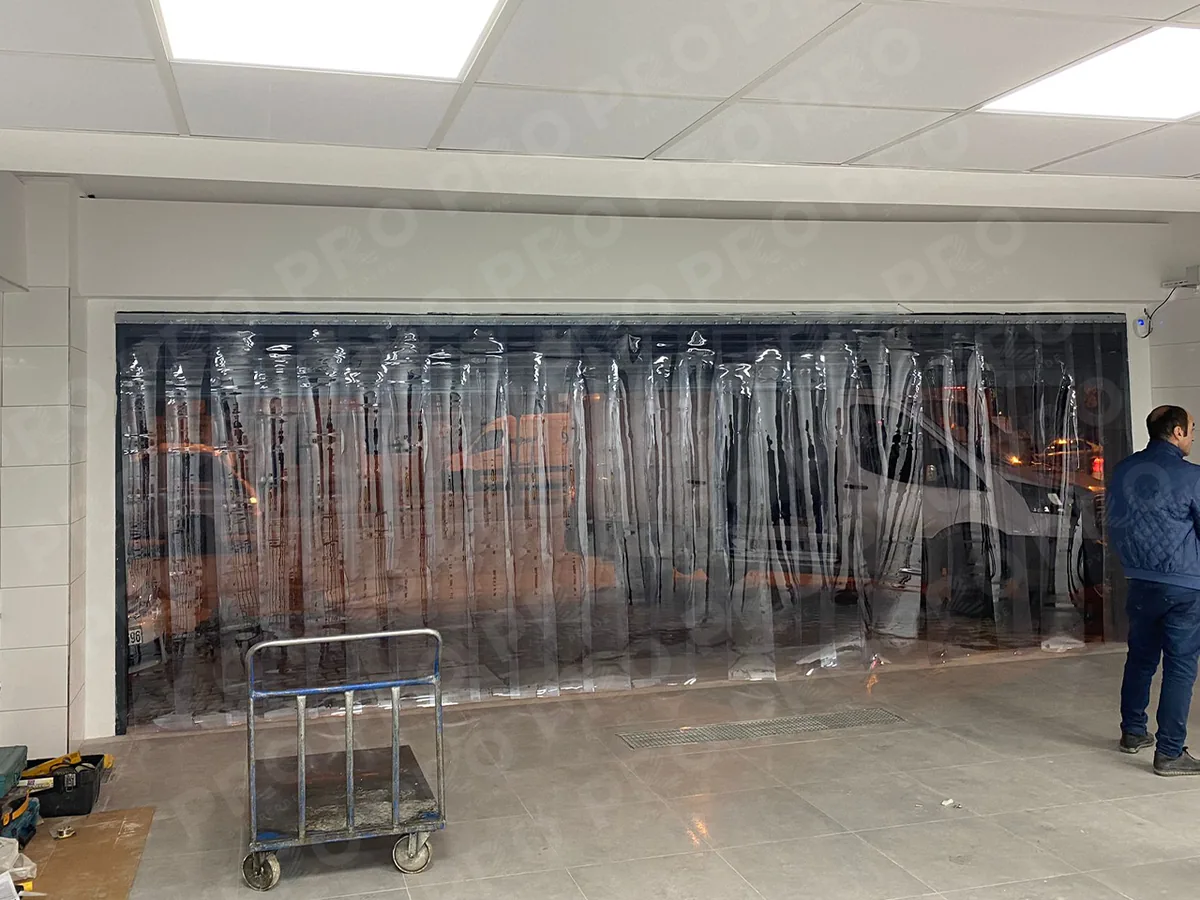 Frigo kasa içinde PVC şerit perde uygulaması