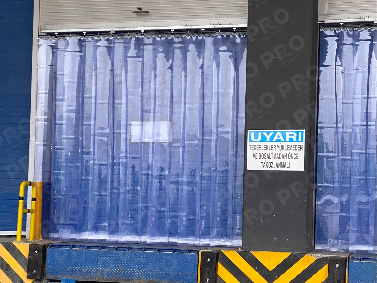 Depo Kapısı PVC Şerit Perde Uygulaması uygulama görseli