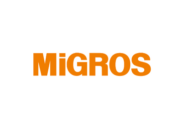Migros referans logosu - market lojistiği ve soğuk zincir alanları için PVC perde uygulaması